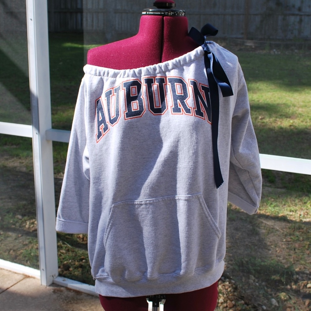 Auburn Tigers War Eagle Off Shoulder One Shoulder Shirt Top  M